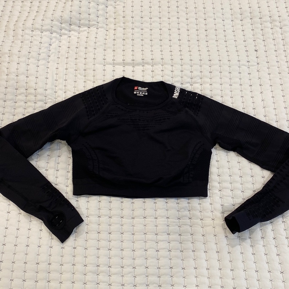 COPY - Gymshark long sleep workout crop top. Medium. Used once.